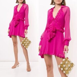 Alexis Suzette Ruffle Chiffon Mini Dress